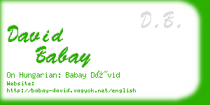 david babay business card